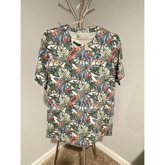 NWT Aeropostale Tropical Floral Graphic Tee Size XL - Picture 1 of 4